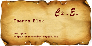 Cserna Elek névjegykártya